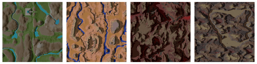 The four Comanche color maps